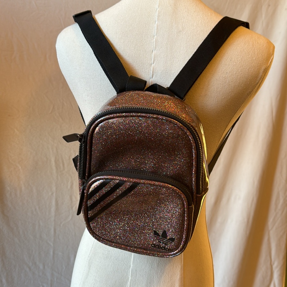Adidas mini- backpack festival glitter bumpercar vintage CUTE